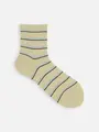 【3足1,386円】アメリブマルチボーダーショートソックス クリーム