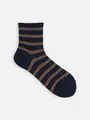 【3足1,386円】アメリブマルチボーダーショートソックス ネイビー