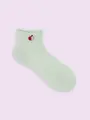 【3足1,100円】くるくるリンゴ柄ショートソックス ミント