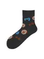 【3足1,485円】I LOVE PUGショートソックス チャコールモク