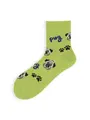 【3足1,485円】I LOVE PUGショートソックス キミドリ