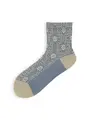 【3足1,485円】ダマスクフラワーフロートショートソックス ダルベージュ