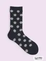 【3足1,386円】毛混 水玉柄ソックス コン