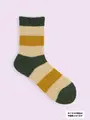 【3足1,386円】タム太切替ソックス オリーブ