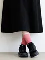 ワッフルルーズソックス ピンク