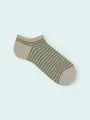 【3足1,386円】メンズミニチェックスニーカー用ソックス ベージュ