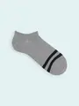【3足1,386円】メンズ 2本ラインスニーカー用ソックス グレー