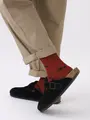 【3足1,386円】メンズ めがね柄ショートソックス エンジ+サングラス