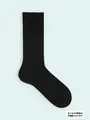 【3足1,386円】メンズ 2×2リブレギュラーソックス クロ