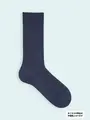 【3足1,386円】メンズ 2×2リブレギュラーソックス インディゴブルー
