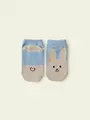 【3足1,386円】キッズ 動物いろいろスニーカー用ソックス ベージュ+ウサギ