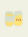 【3足1,386円】キッズ 動物いろいろスニーカー用ソックス ミント+インコ