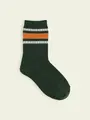 【3足1,386円】キッズ 三本ラインショートソックス グリーン