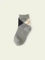 【3足1,386円】キッズ 2個ダイヤショートソックス グレー