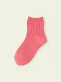 【3足1,386円】キッズ 太リブショートソックス ピーチ