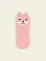【3足1,386円】キッズ 耳付きわんこショートソックス ピンク