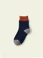 【3足1,386円】キッズ  ネップ三面切り替えショートソックス コン