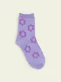 【3足1,386円】キッズ リンクスフラワーショートソックス ラベンダー
