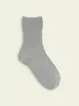 【3足1,386円】キッズ ゴム口ゆったりリブベタショートソックス グレー