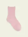 【3足1,386円】キッズ ゴム口ゆったりリブベタショートソックス ピンク