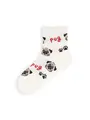 【3足1,485円】キッズ I LOVE PUGショートソックス / 16-18cm オフホワイト