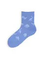 【3足1,485円】キッズ 化石恐竜ショートソックス / 16-18cm ブルー