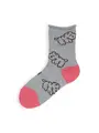 【3足1,485円】キッズ わんこ柄ショートソックス / 19-21cm グレー