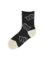 【3足1,485円】キッズ わんこ柄ショートソックス / 19-21cm チャコールモク