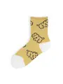 【3足1,485円】キッズ わんこ柄ショートソックス / 19-21cm イエロー