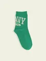 【3足1,386円】キッズ ロゴスウェットショートソックス グリーン