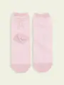 【3足1,386円】キッズ バックフロートリボンショートソックス ピンク