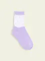 【3足1,386円】チュールドットショートソックス ラベンダー