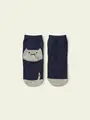 【3足1,386円】キッズ かかとねこソックス ネイビー