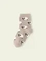 【3足1,386円】キッズ ひつじ柄ソックス ベージュモク