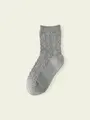 【3足1,386円】キッズ ぽこぽこニット風ソックス グレー
