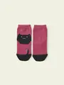 【3足1,386円】キッズ かかとねこソックス ローズピンク