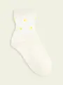 【3足1,386円】キッズ チュール花柄切替ソックス オフホワイト