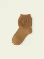 【3足1,386円】キッズ トップ切替モールソックス キャメル