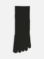 【絹肌Labo】シルクの五本指ショートソックス(24.0~26.0cm) クロ
