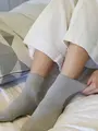 【整脚Labo】デオドラント/履き口ゆったりショートソックス シルバーグレー