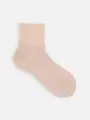 【整脚Labo】デオドラント/履き口ゆったりショートソックス ピンクベージュ