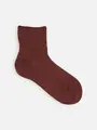 【整脚Labo】デオドラント/履き口ゆったりショートソックス ボルドー
