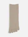 【温脚Labo】光電子×ウール 五本指ソックス グレージュ