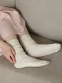 【整脚Labo】フリーコットンリブソックス オフホワイト