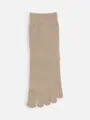 【絹肌Labo】シルクレーヨン五本指ソックス ベージュ