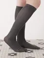 【美脚Labo】綿五本指着圧ハイソックス チャコールグレー