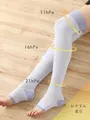 【美脚Labo】就寝用弾性着圧ニーハイソックス ライラック