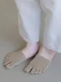 【整脚Labo】デオドラントつま先ハーフソックス ダルベージュ