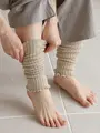 【温脚Labo】コットンシルク二重アメリブレッグウォーマー シルバーベージュ
