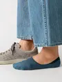 【Tabio MEN】GOODFOOT/COOL MESH 脱げにくいカバーソックス スモークブルー